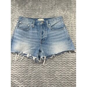 Madewell Denim‎ Jean Shorts Womens Light Wash Distressed Frayed Hem Casual